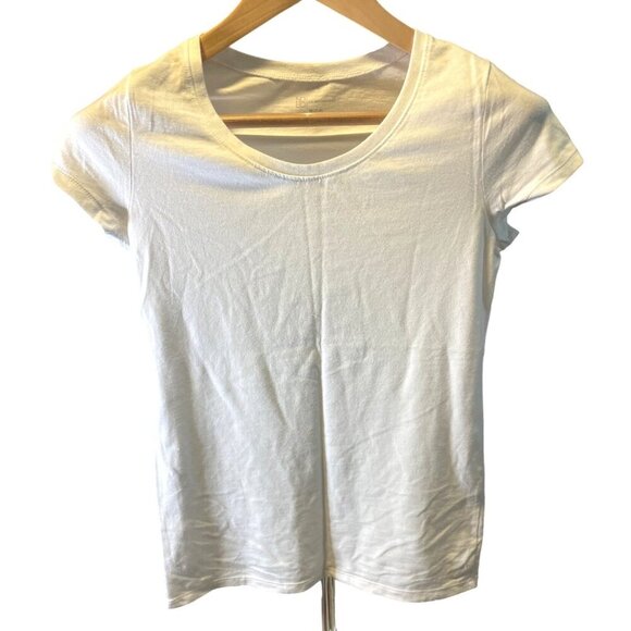 No Boundaries White Short Sleeve Scoop Neck Juniors Top SZ Medium - Picture 1 of 7